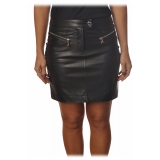 Patrizia Pepe - Mini Skirt in Faux Leather - Black - Skirt - Made in Italy - Luxury Exclusive Collection