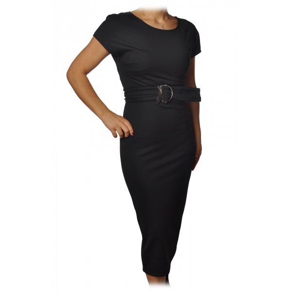 Patrizia Pepe - Midi Sheath Dress - Black - Dress - Made in Italy - Luxury Exclusive Collection