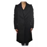 Patrizia Pepe - Coat 3/4 Single-Breasted Closure - Black - Jacket - Made in Italy - Luxury Exclusive Collection