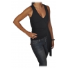 Patrizia Pepe - Top con scollatura a "V" - Nero - Top - Made in Italy - Luxury Exclusive Collection