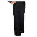 Patrizia Pepe - High Waist Wide Leg Trousers - Black - Trousers - Made in Italy - Luxury Exclusive Collection