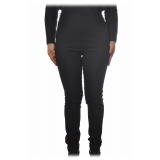 Patrizia Pepe - High Waist Straight Leg Trousers - Black - Trousers - Made in Italy - Luxury Exclusive Collection