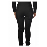 Patrizia Pepe - High Waist Straight Leg Trousers - Black - Trousers - Made in Italy - Luxury Exclusive Collection