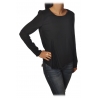 Patrizia Pepe - Casacca Manica Lunga con Taglio in Vita - Nero - Camicia - Made in Italy - Luxury Exclusive Collection
