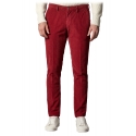 Cruna - New Town Trousers in Cotton Corduroy - 464 - Red - Handmade in Italy - Luxury High Quality Pants