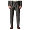 Cruna - Raval Trousers in Herringbone Wool - 478 - Grey - Handmade in Italy - Luxury High Quality Pants