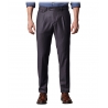 Cruna - Raval Trousers in Wool Flannel - 628 - Night Blue - Handmade in Italy - Luxury High Quality Pants
