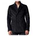 Cruna - Chelsea Jacket in Corduroy - 611 - Night Blue - Handmade in Italy - Luxury High Quality Jacket