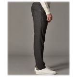 Cruna - Mitte Trousers in Naps Wool - 634 - Slate - Handmade in Italy - Luxury High Quality Pants