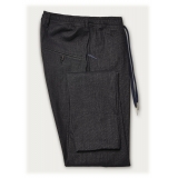 Cruna - Pantalone Mitte in Velluto di Cotone - 615 - Blu Notte - Handmade in Italy - Pantaloni di Alta Qualità Luxury