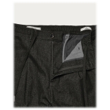 Cruna - Pantalone Mitte in Velluto di Cotone - 615 - Nero - Handmade in Italy - Pantaloni di Alta Qualità Luxury