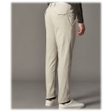 Cruna - Pantalone Marais in Gabardina di Cotone - 600 - Bianco Corda - Handmade in Italy - Pantaloni Alta Qualità Luxury