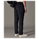 Cruna - Raval Trousers in Corduroy - 611 - Night Blue - Handmade in Italy - Luxury High Quality Pants
