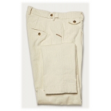 Cruna - Pantalone Raval in Velluto a Coste di Cotone - 611 - Burro - Handmade in Italy - Pantaloni di Alta Qualità Luxury