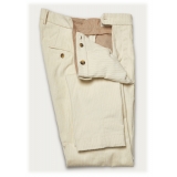 Cruna - Raval Trousers in Corduroy - 611 - Butter - Handmade in Italy - Luxury High Quality Pants