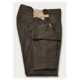Cruna - Raval Trousers in Naps Wool - 635 - Coffee Brown - Handmade in Italy - Luxury High Quality Pants