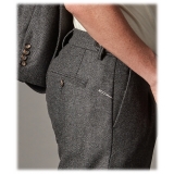 Cruna - Pantalone Raval in Resca di Lana - 478 - Grigio - Handmade in Italy - Pantaloni di Alta Qualità Luxury