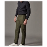 Cruna - Raval Cargo Wool Trousers - 476 - Army - Handmade in Italy - Luxury High Quality Pants
