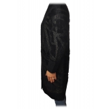 Patrizia Pepe - Long Cardigan Without Closures - Black - Pullover - Made in Italy - Luxury Exclusive Collection