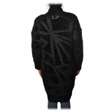 Patrizia Pepe - Long Cardigan Without Closures - Black - Pullover - Made in Italy - Luxury Exclusive Collection