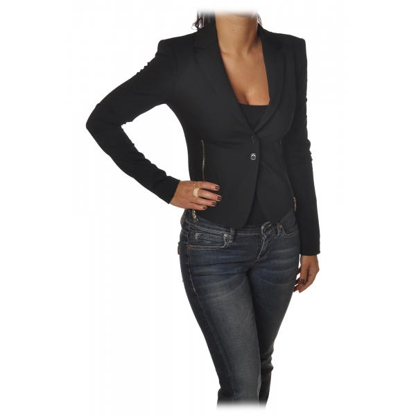 Patrizia Pepe - Jacket Two Buttons - Black - Jacket - Made in Italy - Luxury Exclusive Collection