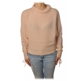 Patrizia Pepe - Sweater Wide Model with Crater Neck - Light Pink - Pullover - Made in Italy - Luxury Exclusive Collection