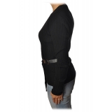 Patrizia Pepe - Sweater Tight Model with Buckle - Black - Pullover - Made in Italy - Luxury Exclusive Collection