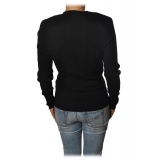 Patrizia Pepe - Sweater Tight Model with Buckle - Black - Pullover - Made in Italy - Luxury Exclusive Collection