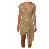 Patrizia Pepe - Sheath Model Dress with Paillettes - Gold - Dress - Made in Italy - Luxury Exclusive Collection