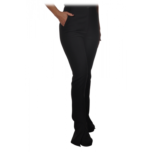 Patrizia Pepe - High-waisted Trousers with Cinos Pocket Model - Black - Trousers - Made in Italy - Luxury Exclusive Collection