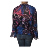 Patrizia Pepe - Shirt Blouse Model in Floral Pattern - Multicolor - Shirt - Made in Italy - Luxury Exclusive Collection