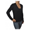 Patrizia Pepe - Cardigan con Bottoni e Scollo a V - Nero - Pullover - Made in Italy - Luxury Exclusive Collection