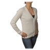 Patrizia Pepe - Cardigan Model with Buttons and V-neck - White - Pullover - Made in Italy - Luxury Exclusive Collection