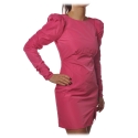 Patrizia Pepe - Sheath Short Dress with Puffed Shoulder Straps - Fuxsia - Dress - Made in Italy - Luxury Exclusive Collection