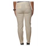 Pinko - Trousers Bello88 Cigarette Model Middle Waist - White - Trousers - Made in Italy - Luxury Exclusive Collection