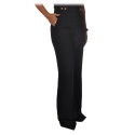 Pinko - Trousers Sbozzare3 Wide Leg and High Waist - Black - Trousers - Made in Italy - Luxury Exclusive Collection