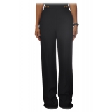Pinko - Trousers Sbozzare3 Wide Leg and High Waist - Black - Trousers - Made in Italy - Luxury Exclusive Collection