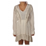 Pinko - Guarino Dress Mini with Fringes and Rhinestones - White - Dress - Made in Italy - Luxury Exclusive Collection