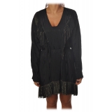 Pinko - Guarino Dress Mini with Fringes and Rhinestones - Black - Dress - Made in Italy - Luxury Exclusive Collection
