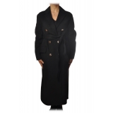 Pinko - Coat Giacomo Double Breasted Ankle Length - Black - Jacket - Made in Italy - Luxury Exclusive Collection