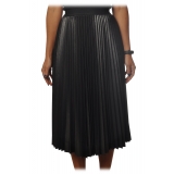 Pinko - Skirt Montare1 Midi Pleated Effect - Black - Skirt - Made in Italy - Luxury Exclusive Collection