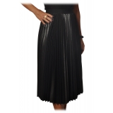 Pinko - Skirt Montare1 Midi Pleated Effect - Black - Skirt - Made in Italy - Luxury Exclusive Collection