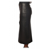 Pinko - Sheath Skirt Nebbia in Faux Leather - Black - Skirt - Made in Italy - Luxury Exclusive Collection