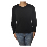 Pinko - Sweater Coperto Oversized with Fringes - Black - Sweater - Made in Italy - Luxury Exclusive Collection