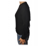 Pinko - Sweater Coperto Oversized with Fringes - Black - Sweater - Made in Italy - Luxury Exclusive Collection