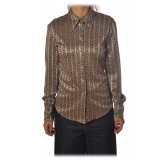 Pinko - Shirt Sisma with Long Sleeve in Fantasy - Grey/Gold - Shirt - Made in Italy - Luxury Exclusive Collection