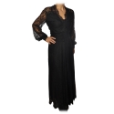 Pinko - Long Dress Sposare1 with Sleeves in Lace - Black - Dress - Made in Italy - Luxury Exclusive Collection