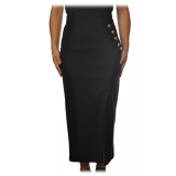 Pinko - Wrap Skirt Goffredo with Slit - Black - Skirt - Made in Italy - Luxury Exclusive Collection