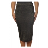 Pinko - Sheath Skirt Brevik in Lurex Knit - Grey - Skirt - Made in Italy - Luxury Exclusive Collection