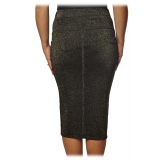 Pinko - Sheath Skirt Brevik in Lurex Knit - Grey - Skirt - Made in Italy - Luxury Exclusive Collection